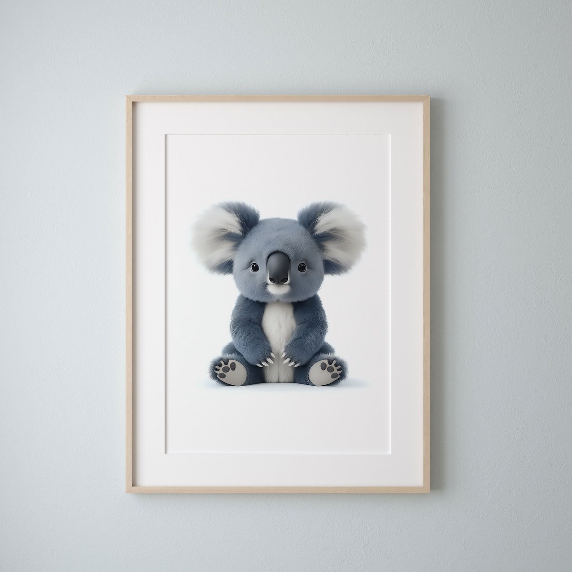 Adorable Fluffy Baby Koala Sitting Sweet Nursery Animal Poster - Image 3