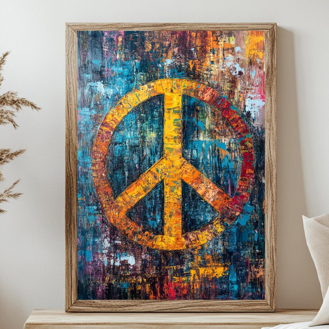 Bohemian Peace, Boho Dorm Decor Art Print