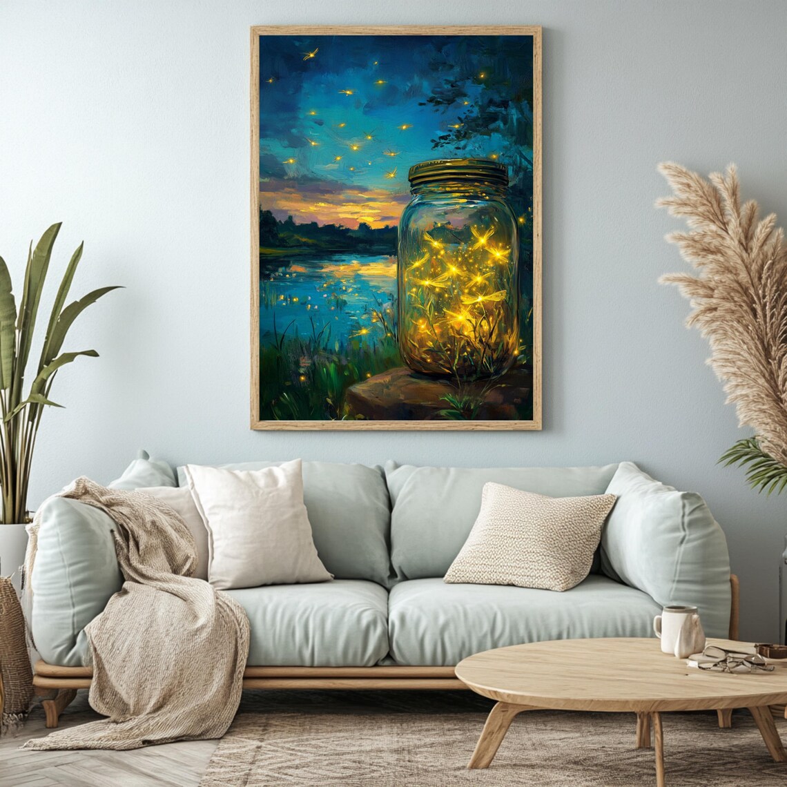 Mystical Fireflies In Jar, Mystical Wall Decor - Image 2