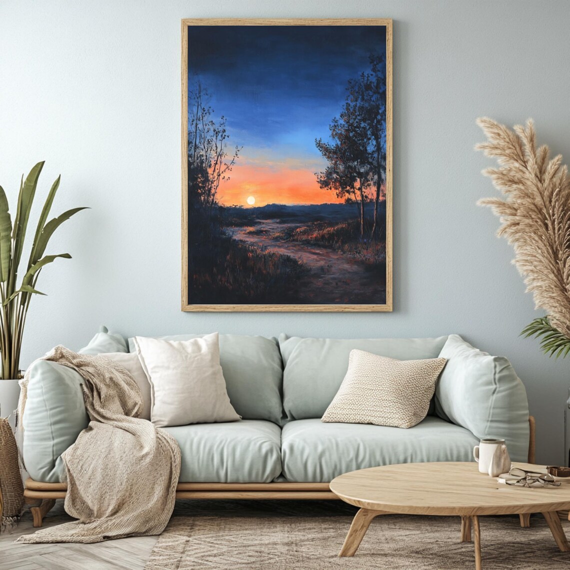 Sunset Path, Dreamy Night Sky Coastal Decor - Image 2