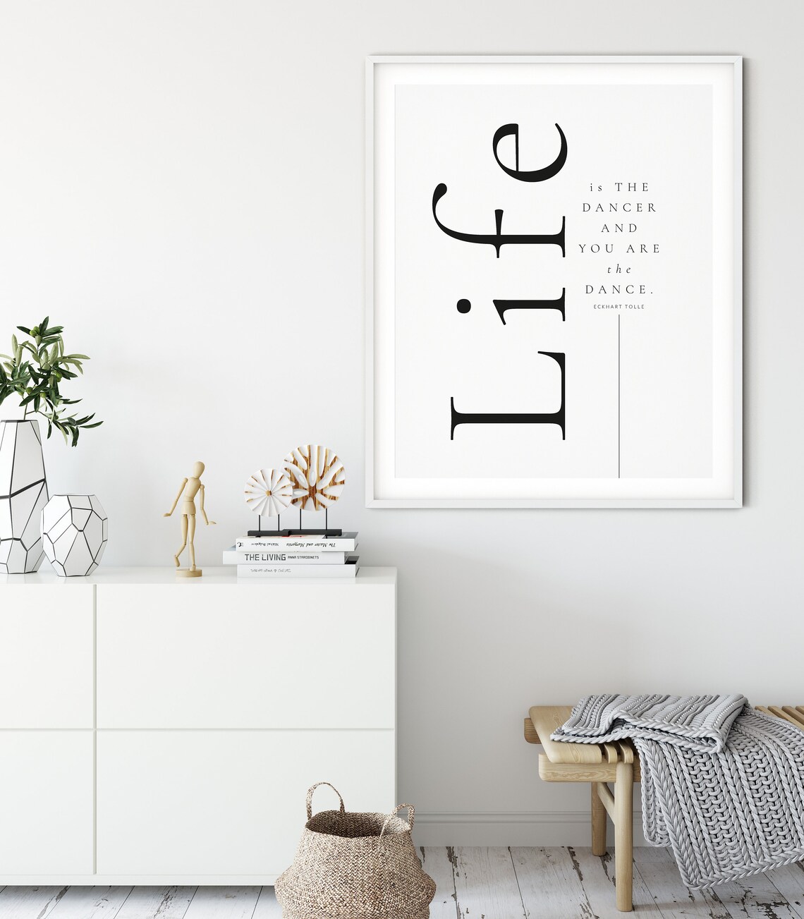 Eckhart Tolle Quote, Life Is the Dancer Art Print - Image 2