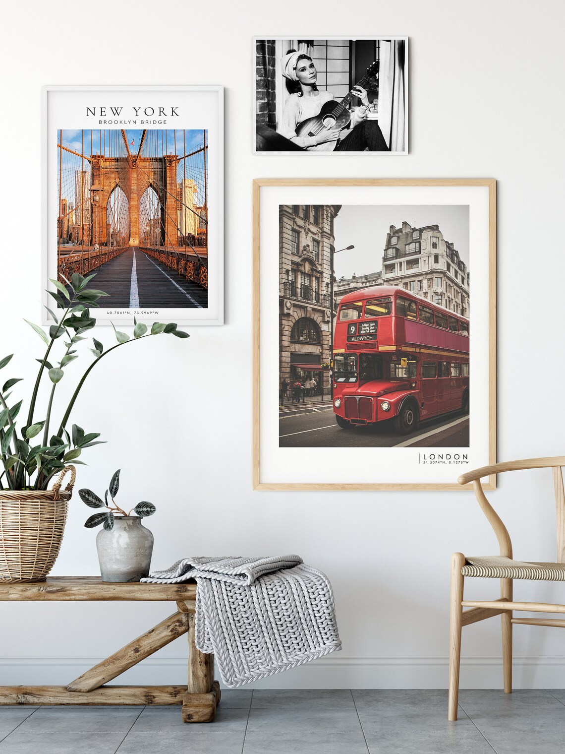 London England Classic Red Double Decker Bus Aldwych Street Poster - Image 3