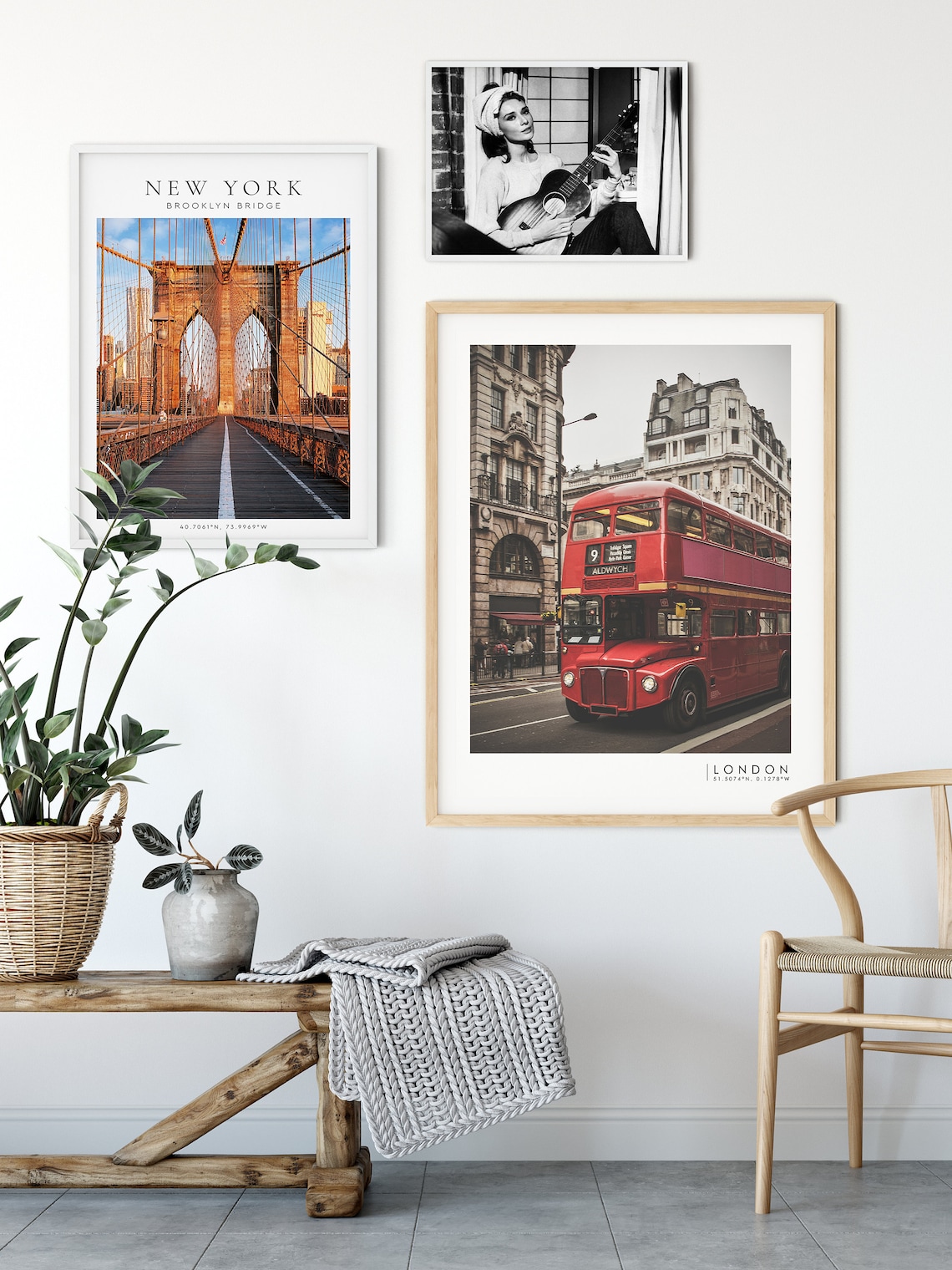 London Red Double Decker Bus Historic Street Vintage Travel Poster - Image 3