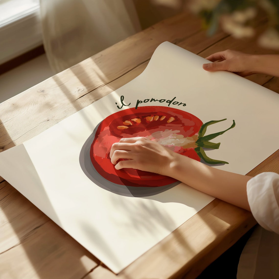 Il Pomodoro Tomato Print Italian Kitchen Wall Decor Retro Fun Food Art - Image 2