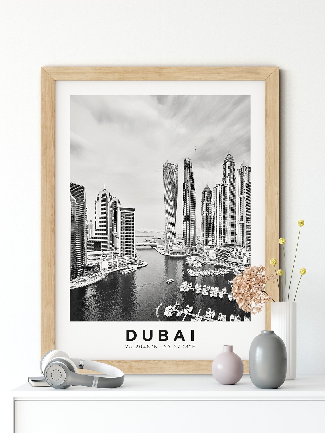 Dubai Skyline Travel Print Dubai Poster Trendy Travel Home Decor United Arab Emirates Travel Arabian Nights Uae Wall Art Gallery Poster - Image 4
