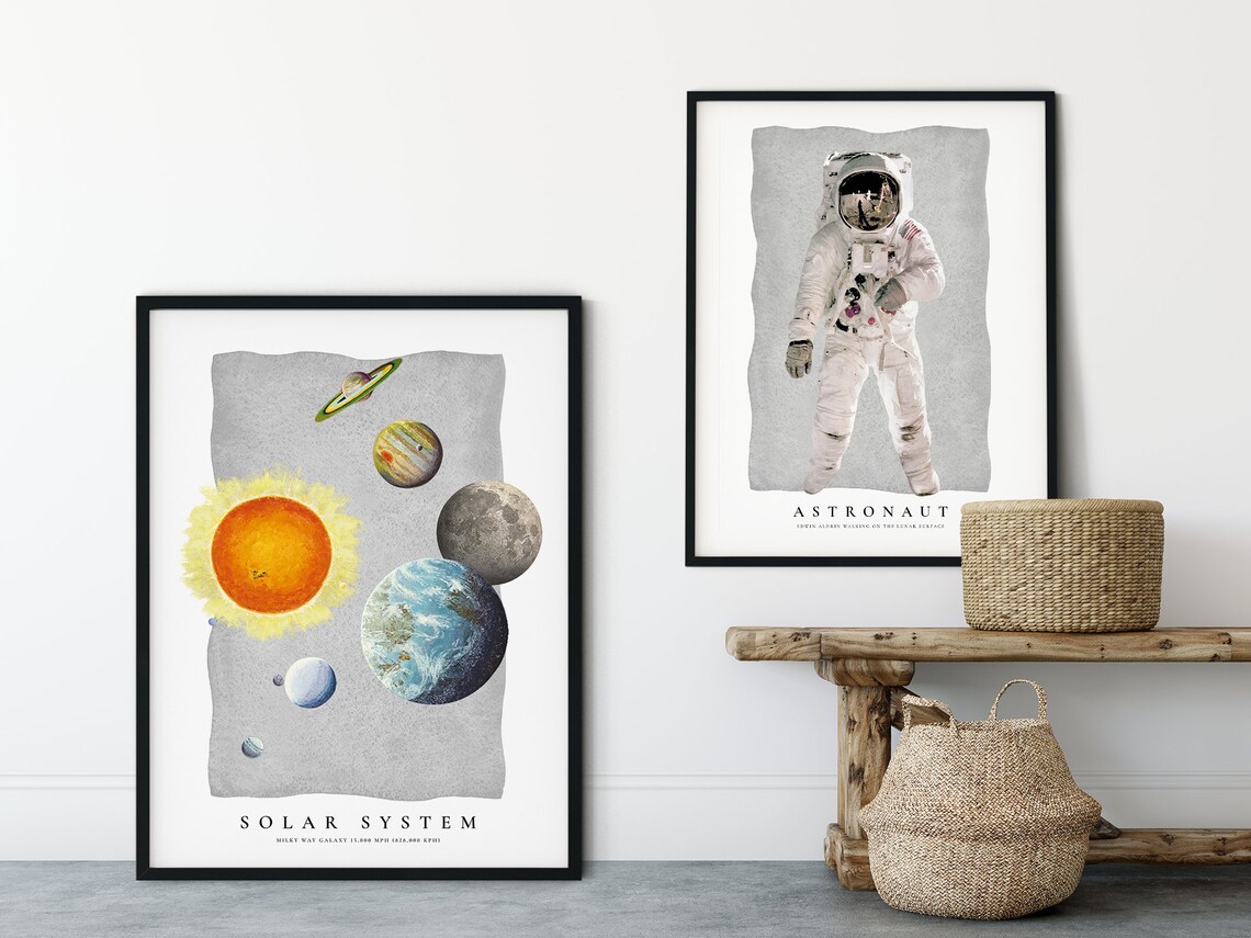 Buzz Aldrin Astronaut Moon Walk NASA Apollo Lunar Surface Space Wall Poster - Image 3
