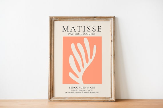 Matisse Print Papiers Decoupes Orange Berggruen Cie Henri Matisse Art Exhibition Poster Mid Century Modern Wall Art Print Wall Decor