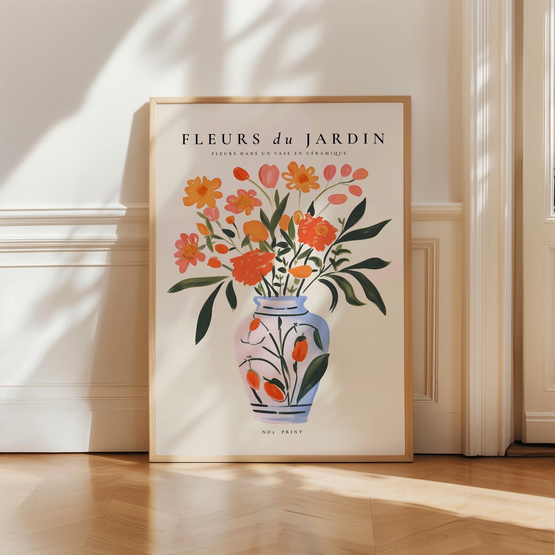 Fleurs Du Jardin Flower Vase Botanical Art Print
