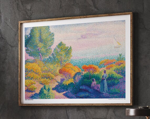 Henriedmond Cross Art Exhibition Poster Two Women Midcentury Wall Modern