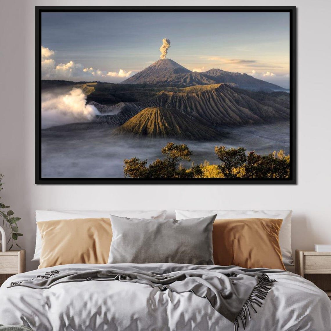 Bromo Volcano Landscape Art Print