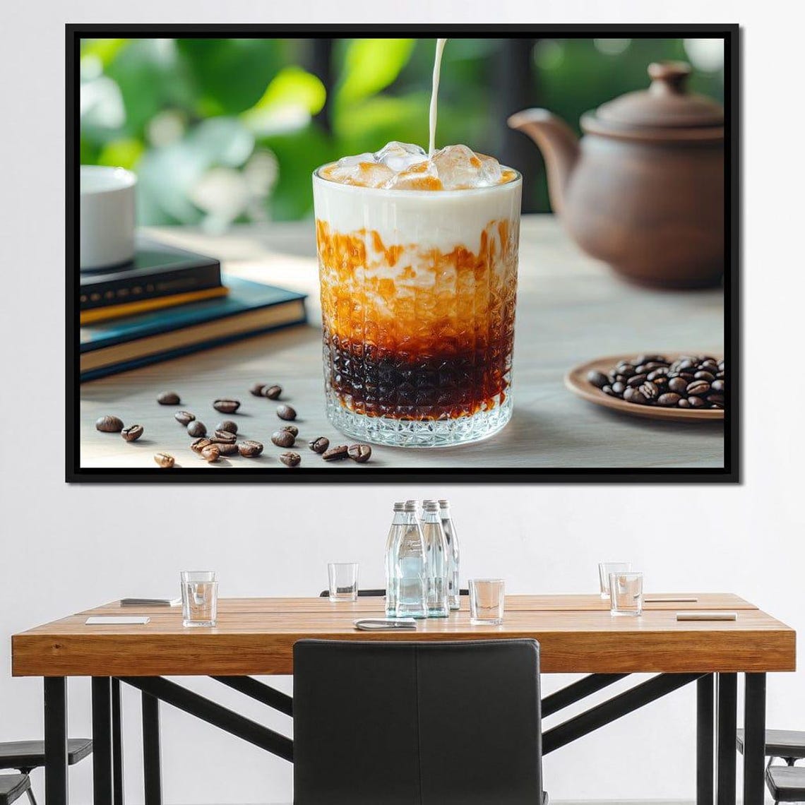 Iced Coffee Harmony Breeze Coffee Wall Art Cozy Home Decor Modern Kitchen Art Rustic Dining Room Aesthetic By Nichecanvas - Image 4