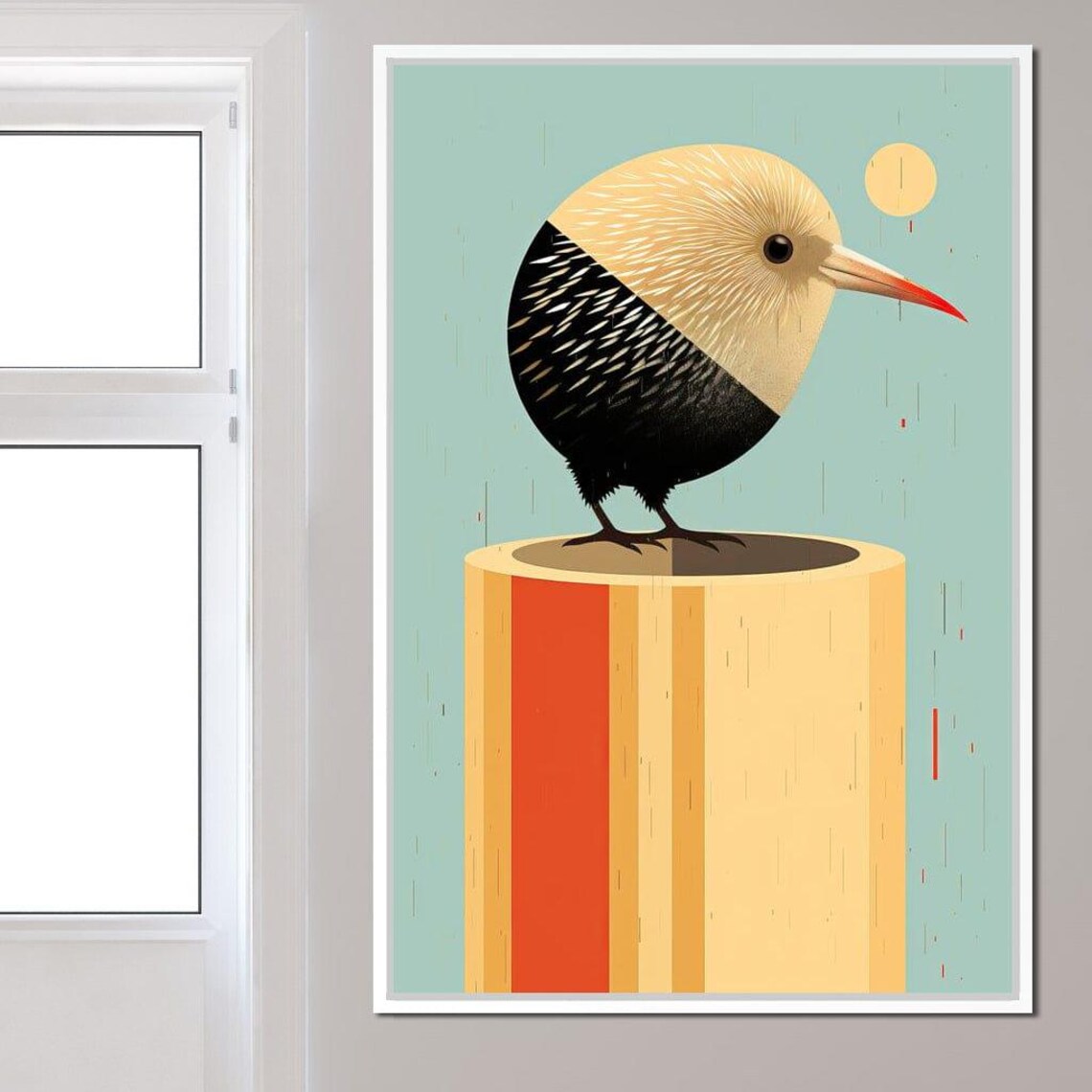 Geometric Abstract Bird Minimalist Modern Colorful Nature Art Print - Image 4
