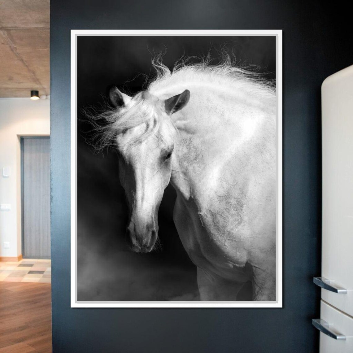 Majestic Horse, Black And White Art Print