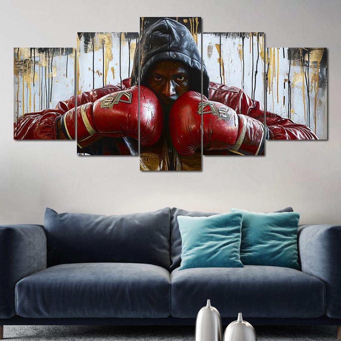 Guardian Of The Ring Boxing Wall Art Fighter Decor Motivational Home Decor Sports Art Oil Painting Combat Sport By Nichecanvas - Image 4