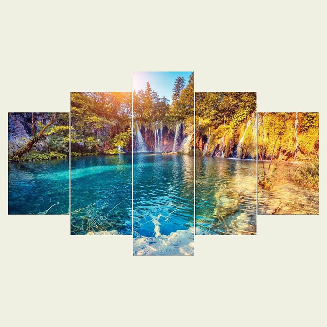 Waterfall Paradise, Nature Art Print - Image 2
