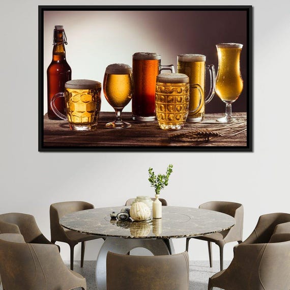 Beer Types Craft Beer Print Beer Lover Gift Home Bar Decor Beer Collection Pub Decor Kitchen Art By Nichecanvas