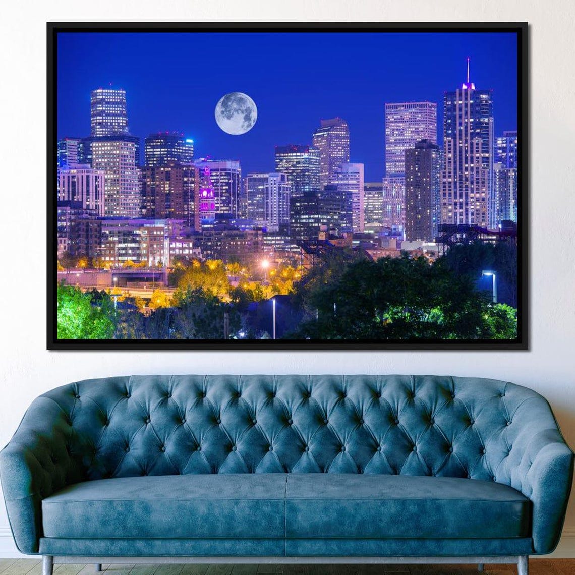 Denver Skyline Travel Poster - Image 3