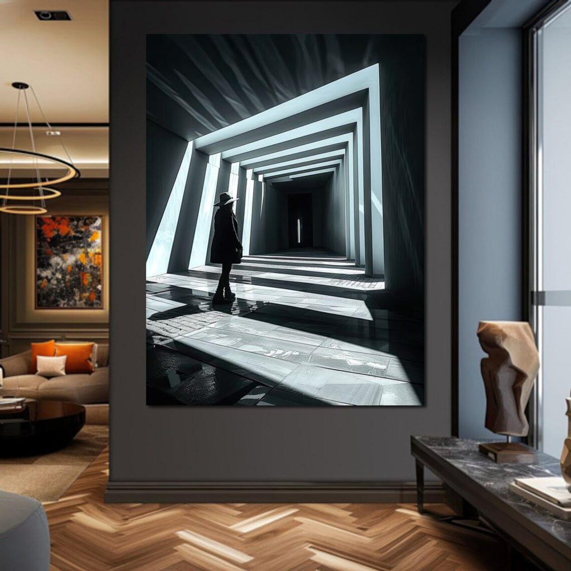 Geometric Solace Minimalist Architectural Art Print - Image 3
