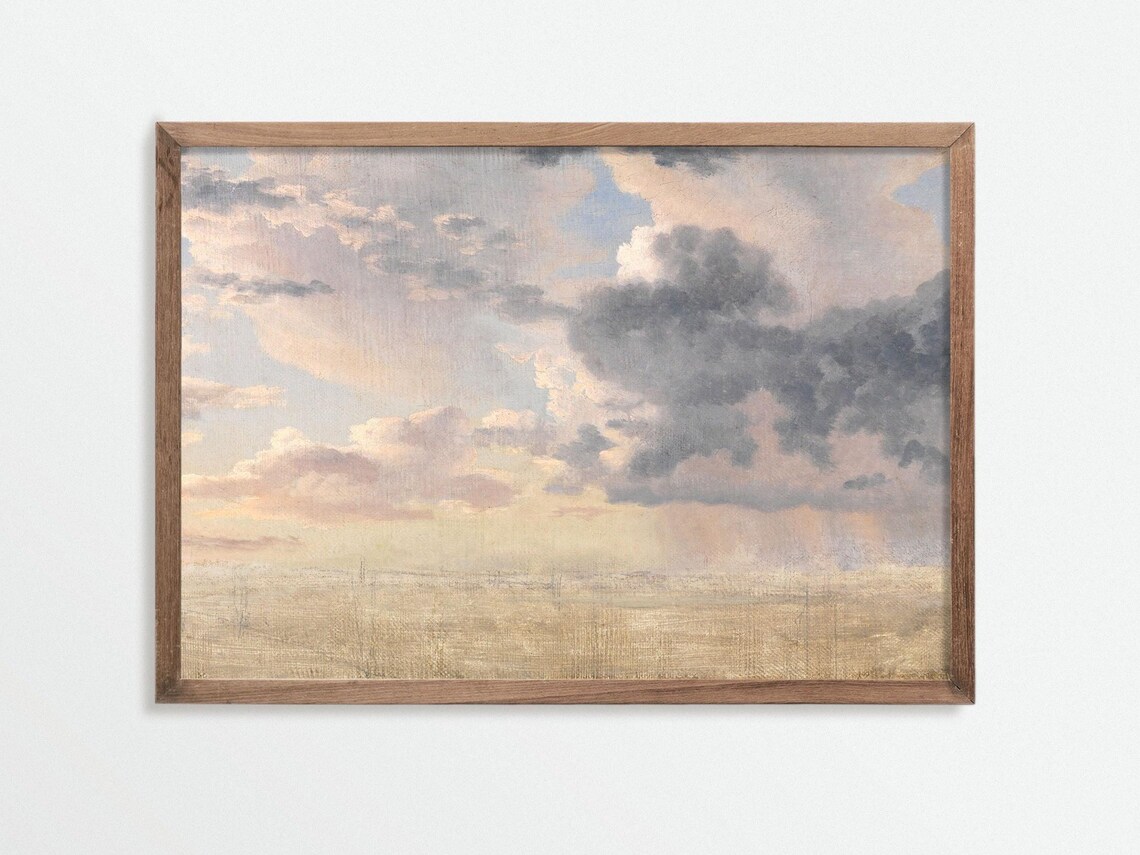 Cloud Painting Print, Sunset Over The Sound Art Print