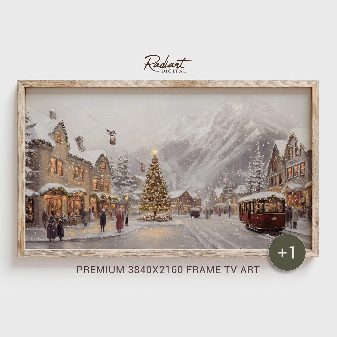 Frame Tv Art Christmas Frame Tv Art 4k Winter Painting Tv Art Vintage Landscape Village Painting Tv Wallpaper