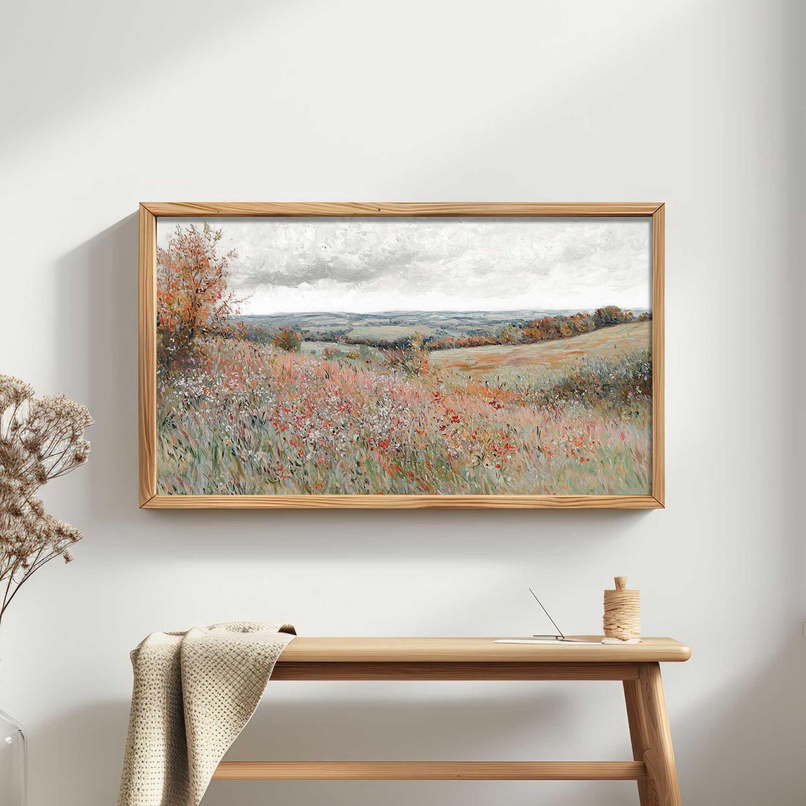 Countryside Field Frame Tv Art Wildflower Meadow Tv Art Rustic Landscape Tv Art Country Scene Tv Art Vintage Farmhouse Nature Decor - Image 4