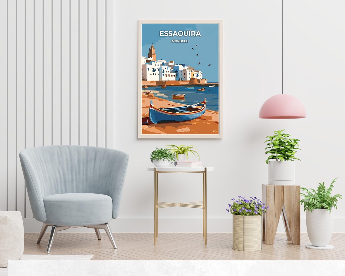 Essaouira Morocco Fishing Boats Harbor Old Town Medina Poster - Image 2