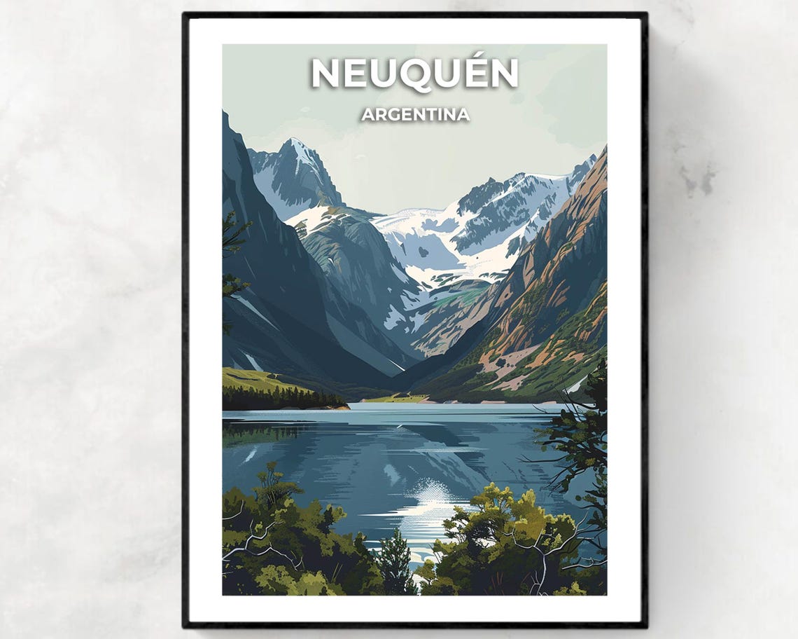 Lann National Park Travel Print Wall Art Neuqun Argentina City Print Lann National Park Travel Gift Lann National Park Poster