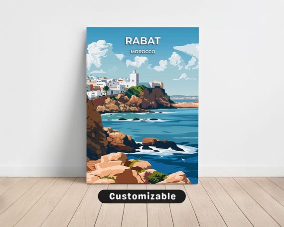 Rabat Morocco Travel Canvas Poster Custom Wall Art