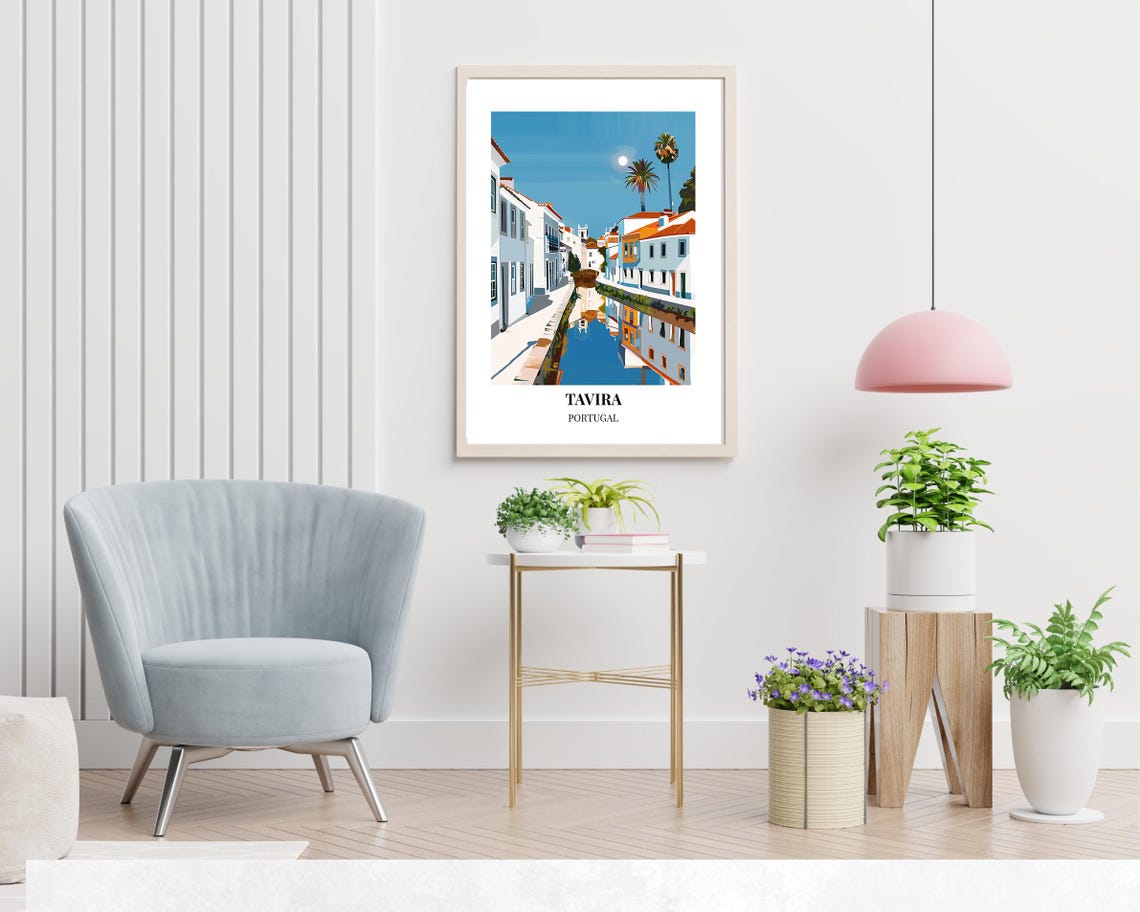 Tavira Island Travel Print Wall Art Tavira Portugal City Print Tavira Island Travel Gift Tavira Island Poster - Image 2