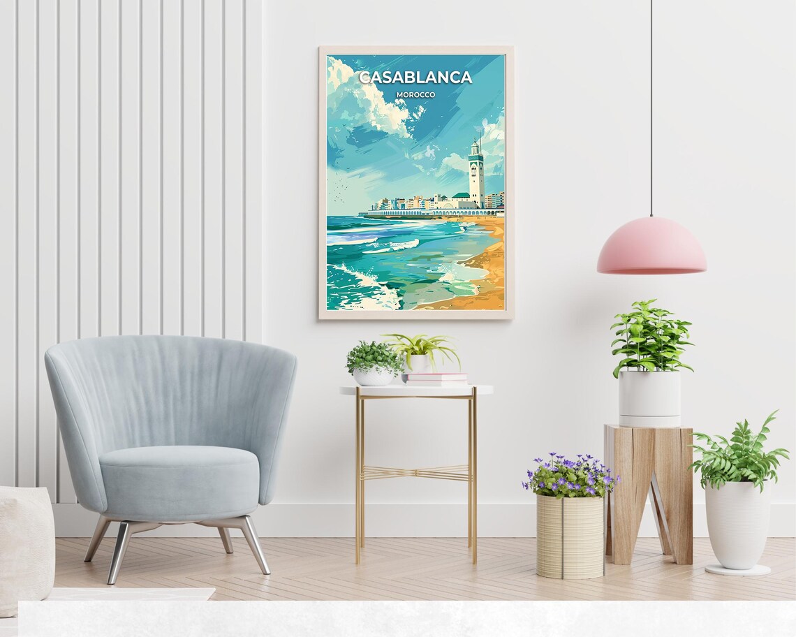Casablanca Morocco Travel Wall Art Poster Print - Image 2