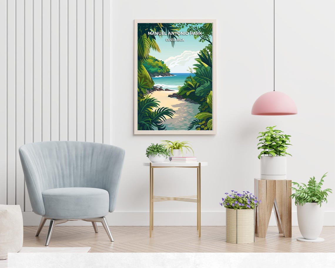 Manuel Antonio Park Costa Rica Hidden Jungle Cove Rocky Point Poster - Image 2