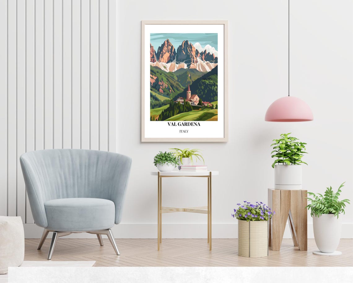 Val Gardena Italy Travel Print Wall Art Val Gardena Italy City Print Val Gardena Italy Travel Gift Val Gardena Italy Poster - Image 2
