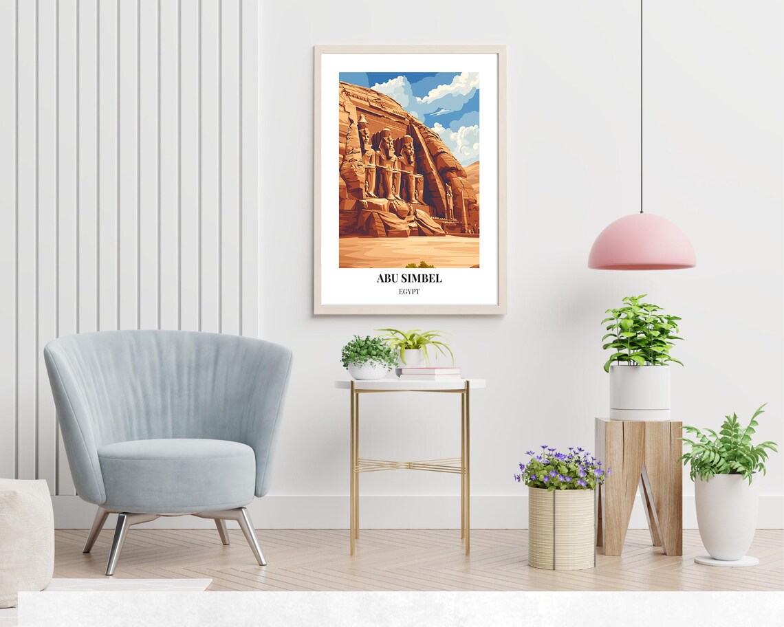 Abu Simbel Egypt Travel Wall Art Poster Print - Image 2