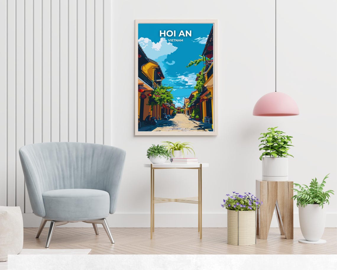 Ancient Town Of Hoi An Travel Print Wall Art Hoi An Vietnam City Print Ancient Town Of Hoi An Travel Gift Ancient Town Of Hoi An Poster - Image 2