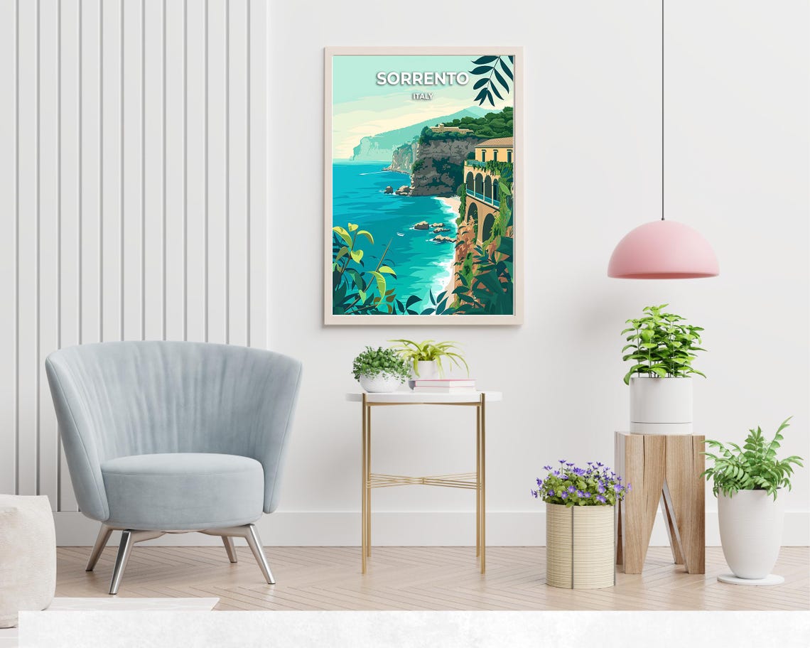 Sorrento Italy Travel Print Wall Art Sorrento Italy City Print Sorrento Italy Travel Gift Sorrento Italy Poster - Image 2