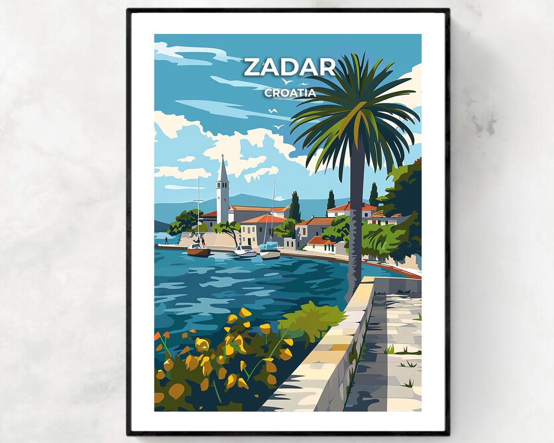 Sea Organ Travel Print Wall Art Zadar Croatia City Print Sea Organ Travel Gift Sea Organ Poster Travel Gift