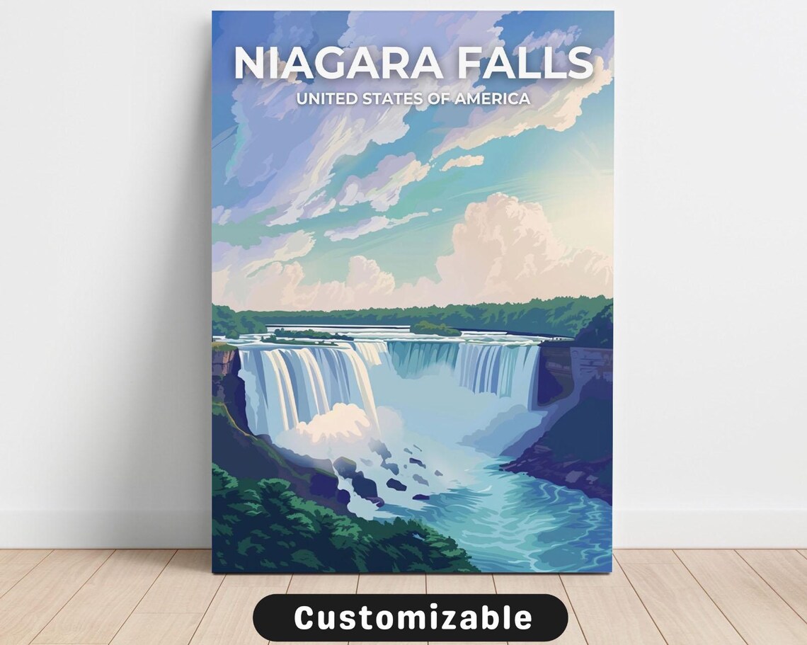 Niagara Falls United States of America Vintage Travel Poster