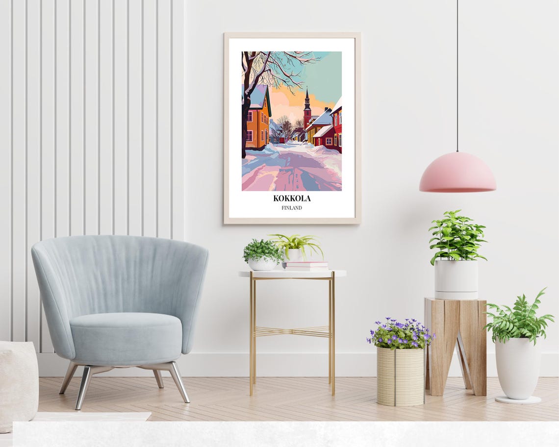 Neristan Old Town Travel Print Wall Art Kokkola Finland City Print Neristan Old Town Travel Gift Neristan Old Town Poster Travel Gift - Image 2