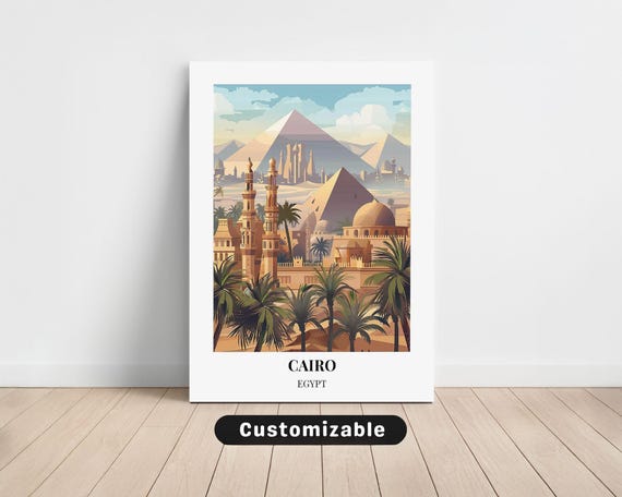 Cairo Egypt Travel Canvas Poster Custom Wall Art