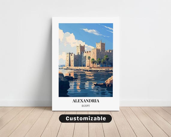 Alexandria Egypt Travel Canvas Poster Custom Wall Art