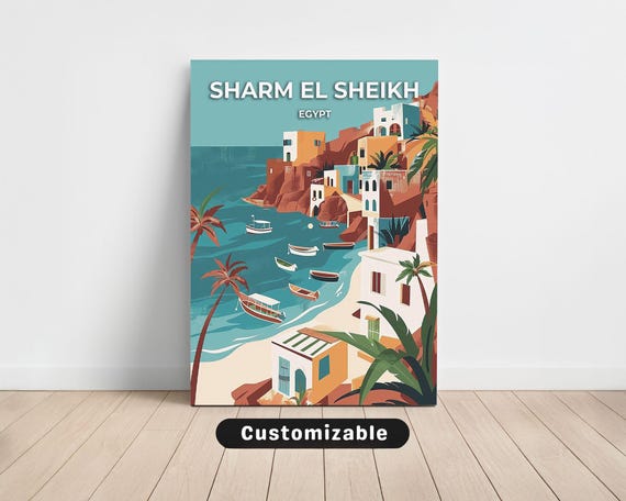 Sharm El Sheikh Egypt Travel Canvas Poster Custom Wall Art