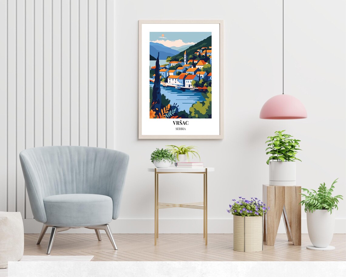 Vrac Tower Travel Print Wall Art Vrac Serbia City Print Vrac Tower Travel Gift Vrac Tower Poster Travel Gift - Image 2