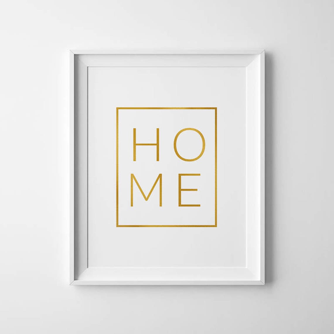Home Gold Foil Typography Minimalist Entryway Decor House Wall Poster