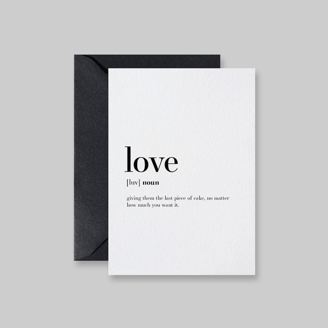 Love Definition Card Funny Cake Quote Boyfriend Card Art Print