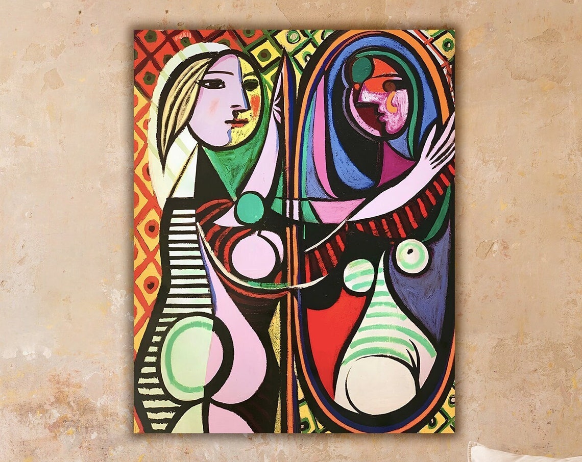 Pablo Picasso Girl Before A Mirror Poster Cubist Art Masterpiece
