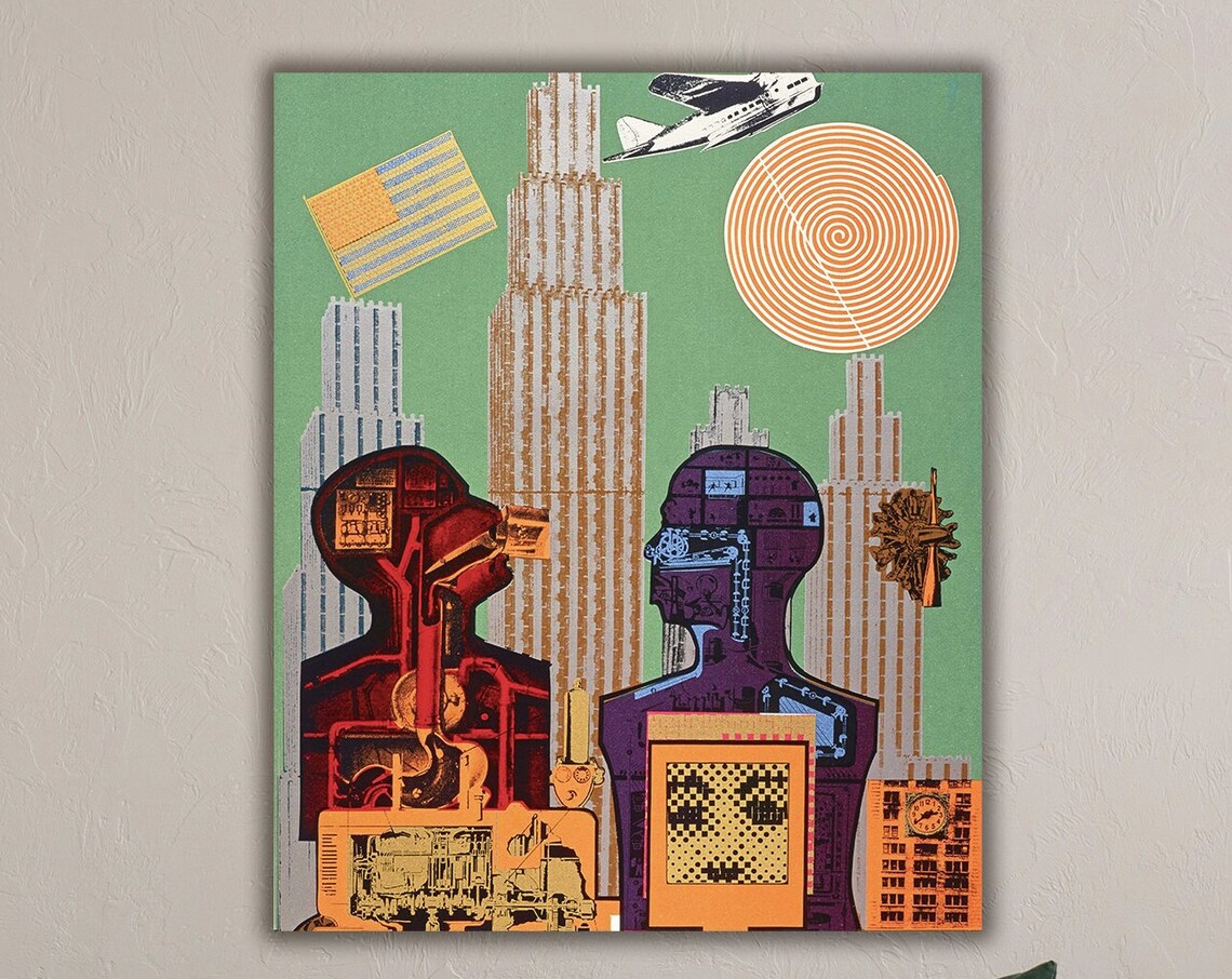 Eduardo Paolozzi Pop Art Poster Wittgenstein In New York Collage