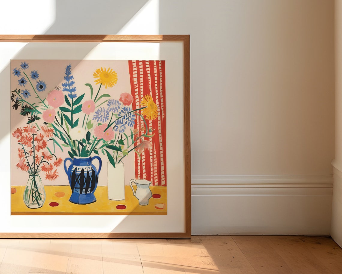 Vase Of Flowers Vintage Floral Art Print - Image 2