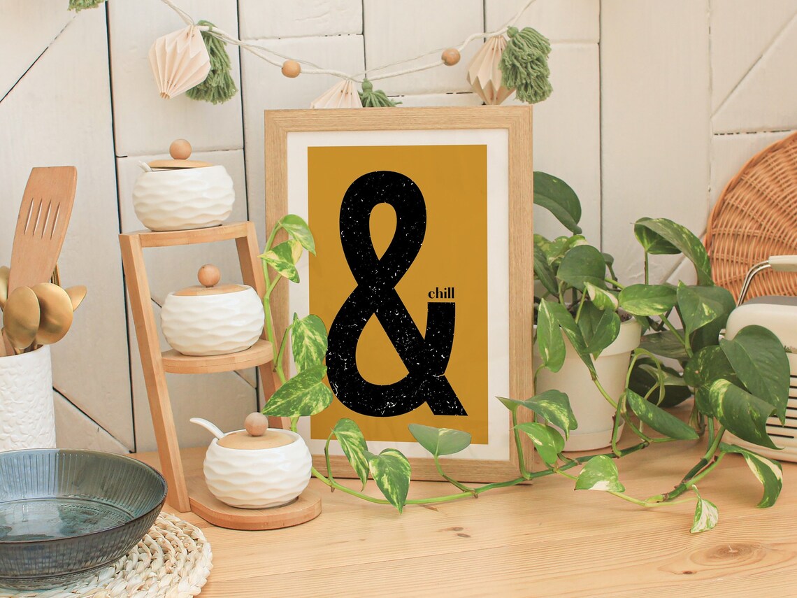 Yellow Wall Art And Chill, Retro Decor Poster - Image 3