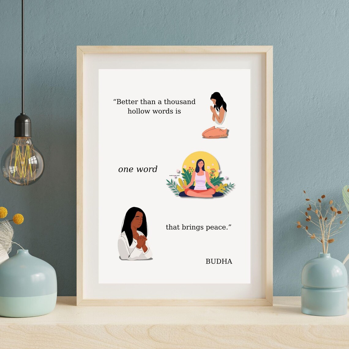 Prayer Art Print, Spiritual Home Decor