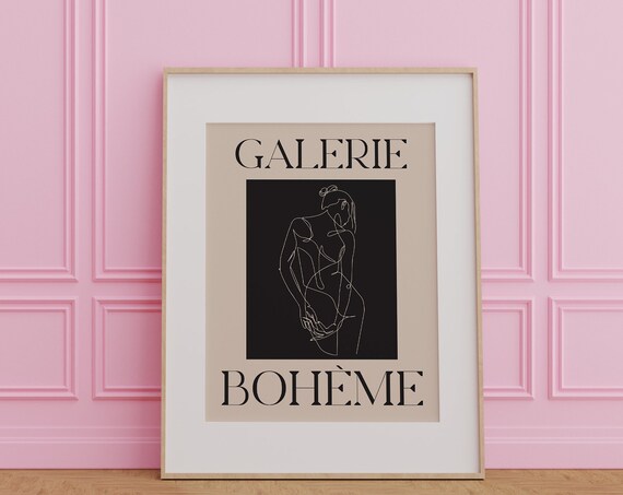 Galerie Boheme Female Figure Line Drawing Minimalist Gallery Wall Art